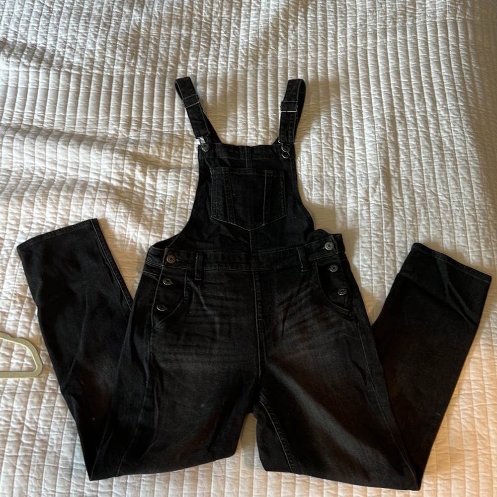 Old Navy overalls - straight leg, dark grey wash